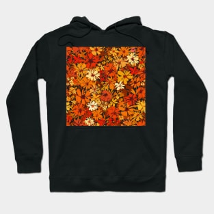 Modern Floral Illustration, Red Flowers art 1 Edit Hoodie